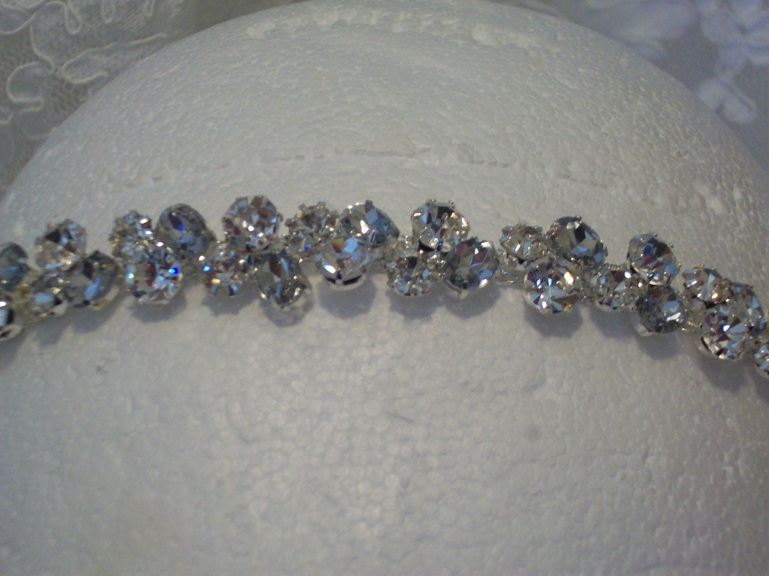 Crystal Bridal Beaded Sash - CUSTOM LISTING for BAML78 - Alia Crystal Wedding Ribbon Sash