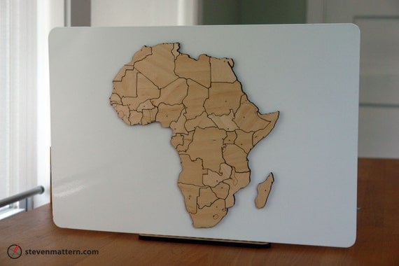 Africa Map Puzzle - Birch Plywood