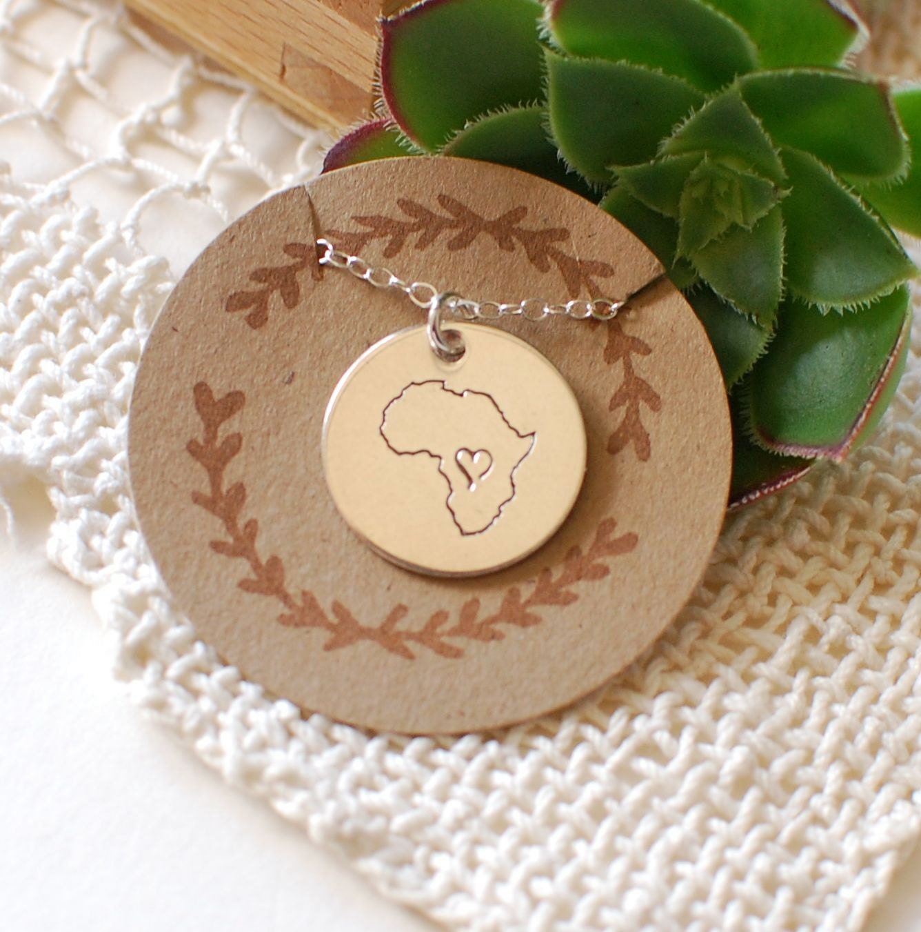 Africa Charm Silver or Gold