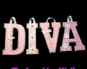 Wooden Wall Letters Diva