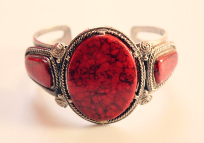 SALE Vintage Cuff  'Fire Priestess'