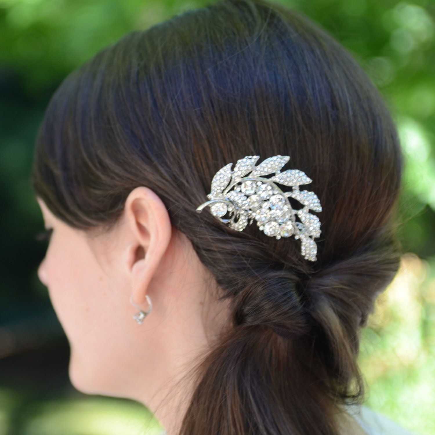 Rhinestone Bridal Hair Comb by Jill's Boutique on Etsy