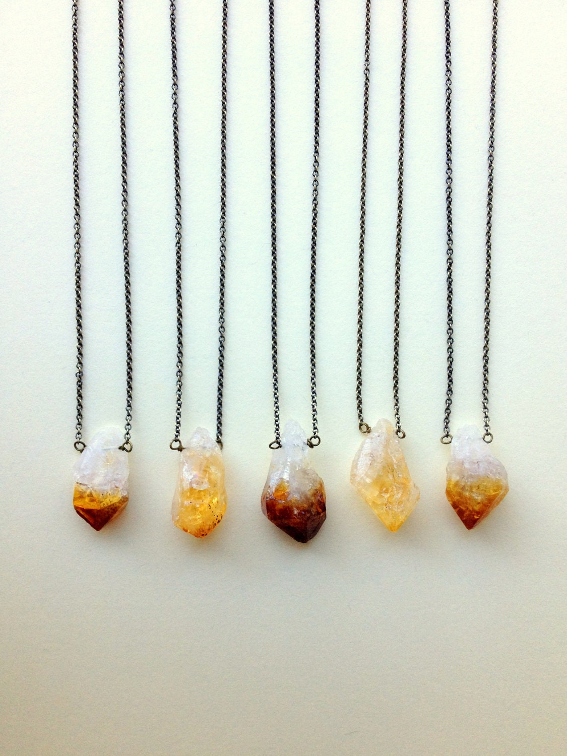 Large Raw Citrine Necklace