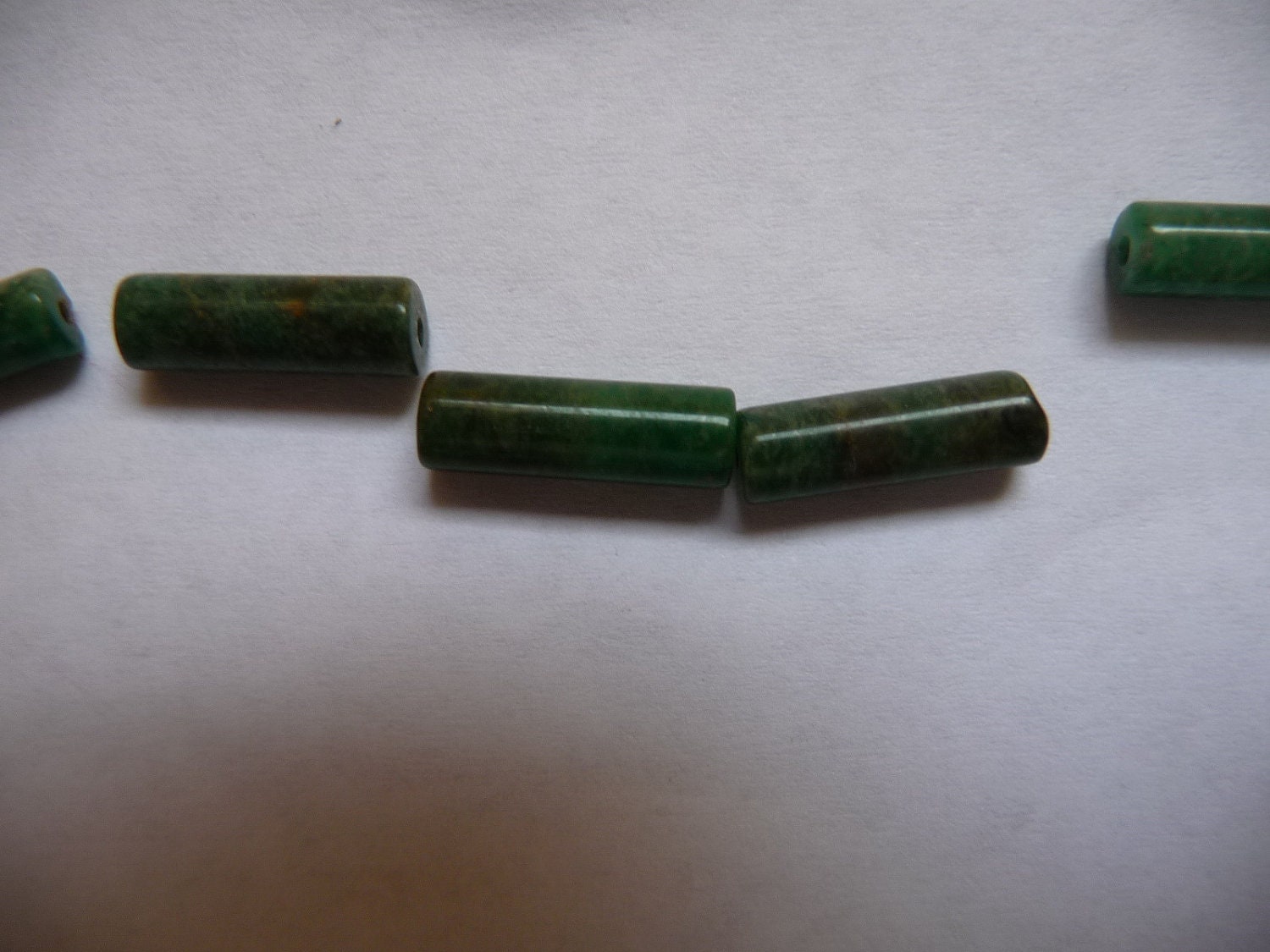 Designer Quality, Bead, African jade, natural, 13x4mm, round tube, B grade, Mohs hardness 6 to 7, Pkg Of 10