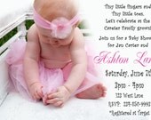 Soft Pink toes Baby Shower Invitation for GIRL