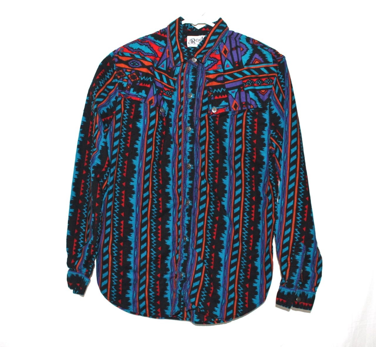 Vintage 90s Arizona Print Western Shirt