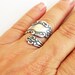 Steampunk Spoon Ring- Bypass Ring- Adjustable- Sterling Silver Finish