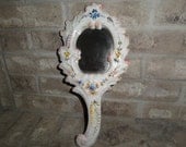 Vintage Italian Pivato Ceramic Pottery Wall Hanging / Hand Vanity Mirror Sale Take 10% Off