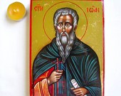 Saint Ivan Rilski, St Ioan of Rila - handpainted icon original, 8 by 6 inches