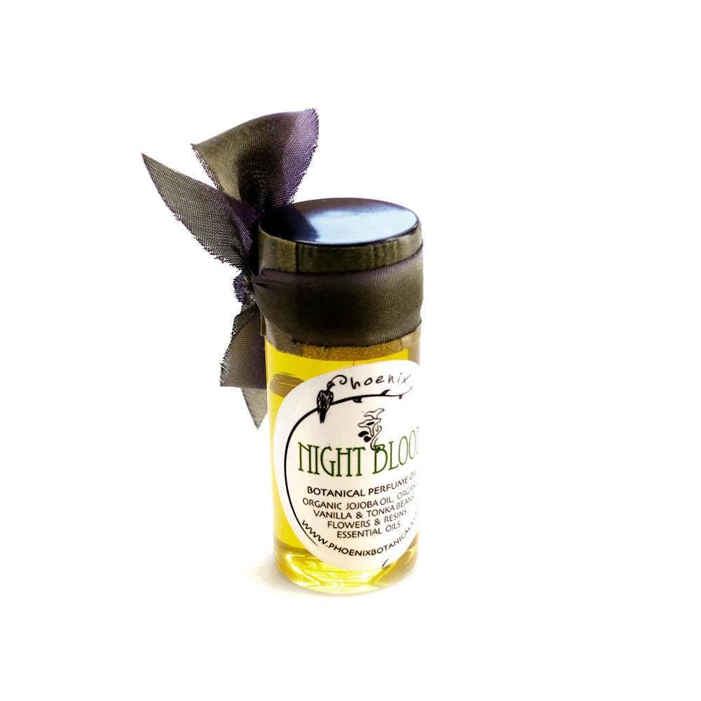 Night Bloom Botanical Perfume Oil, Hawaiian Night Blooming Jasmine Sambac, Organic, Vegan, All Natural, .25 oz (7.4 ml) glass jar