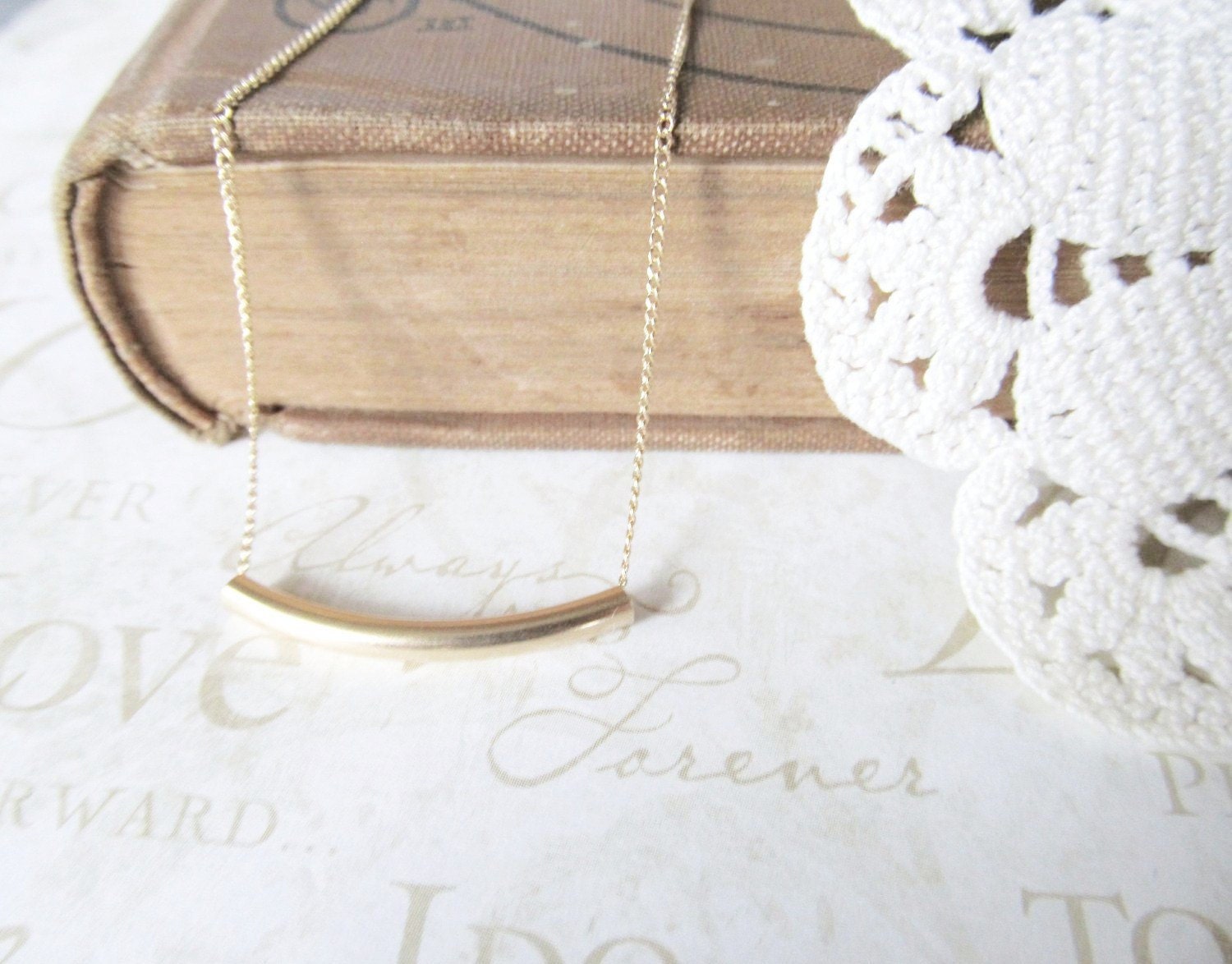 RAISE the bar 14k gold-filled bar necklace (gold)