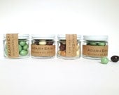 Wedding Favors. Chocolate Covered Espresso Beans. Set of 24 with Custom Stamp.