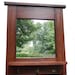 Entry wall mirror 3 brass key hooks made with solid hardwood , a shelf, 21 inches high x 19 inches wide x 4 inches deep