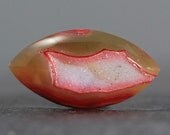 CLEARANCE - SALE - Chalcedony Druzy Gemstone  - Sparkling Crystals, Flat Back, Polished Stone - 26mm (3271)
