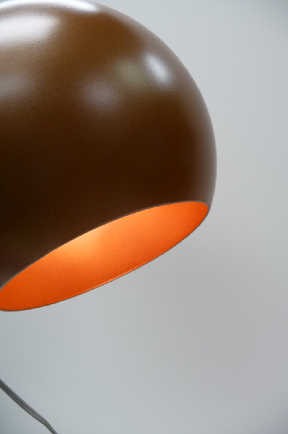 Vintage Hanging Light Modern Mid-Century Globe ball Copper Pendant fixture