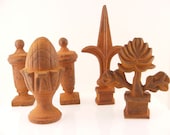 Vintage Rusty Cast Iron Finials Lot of 5