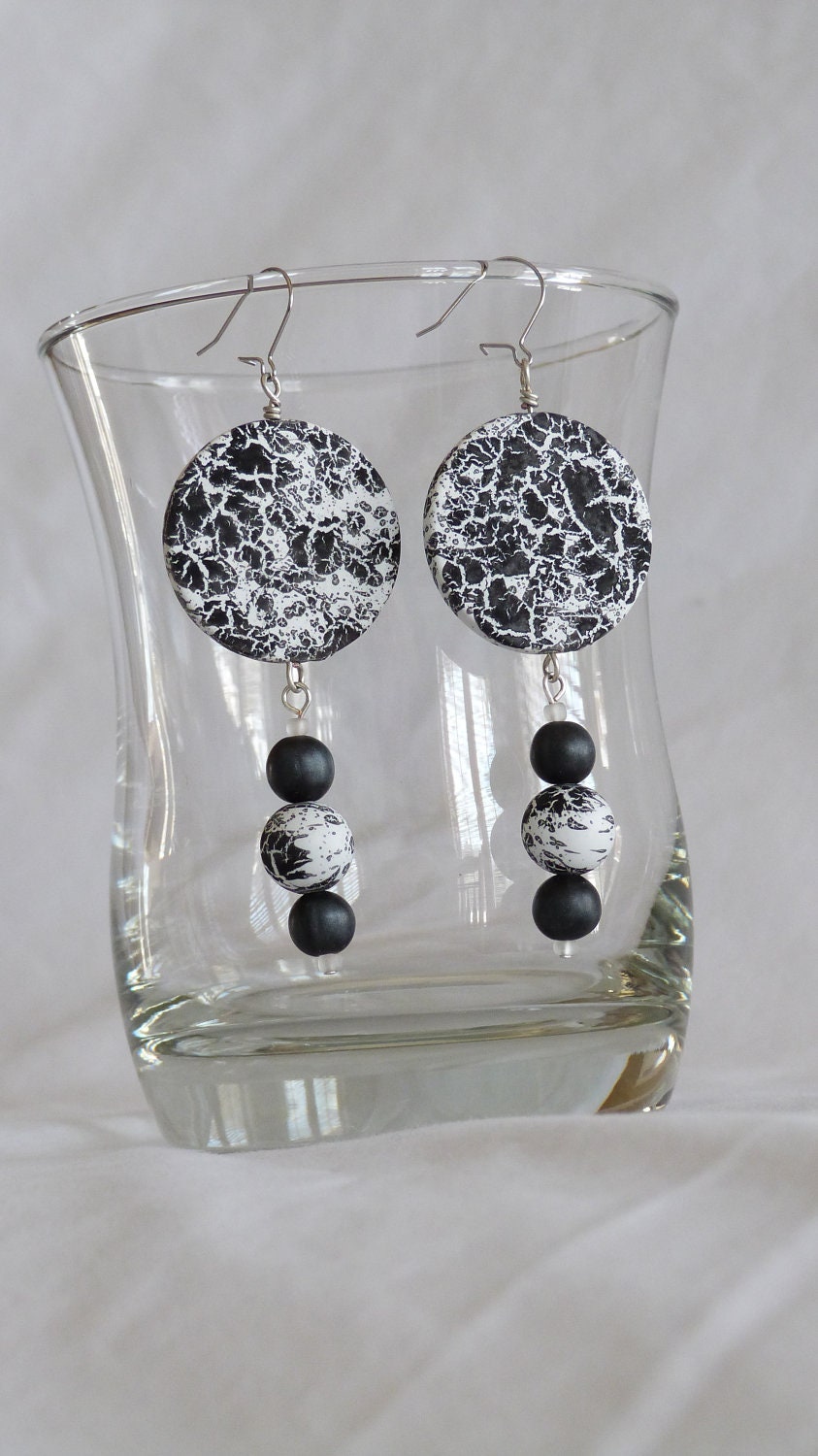 Black and White earrings