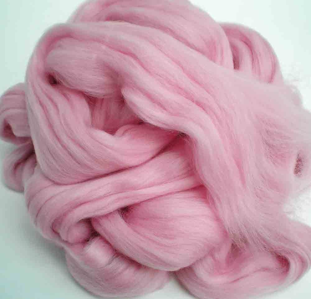 Ashland Bay Solid Colored Merino for Spinning or Felting "Pink"  4 oz.