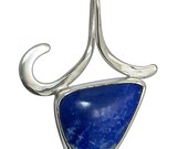 Lapis Lazuli and Sterling Silver Pendant, plape2147