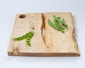 Rustic Natural Edge Maple Wood Serving Board or Centerpiece 703, Ready to Ship