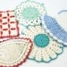 Vintage Pot Holders, Farmhouse Kitchen, Crocheted Pot Holders, Retro Kitchen