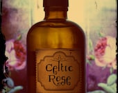 CELTIC ROSE-Hand Blended Artisan Oil-1ML Sample Vial- (primary notes: sandalwood, ambergris, violets, clover, verbena, rose )
