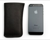 Leather iPhone 5 cover. Customise to any smartphone size.