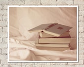 books, neutrals, white, gray, reading, 8 x 10 photograph, home decor, library