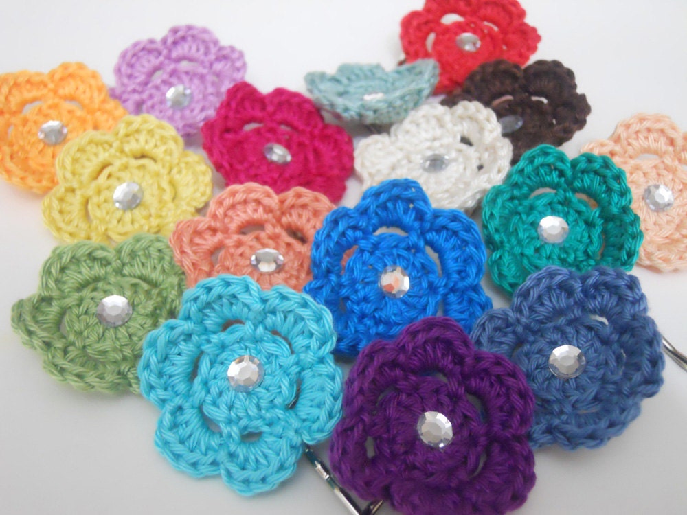 Crochet Flower Doily Hair Pins (Pick 3)