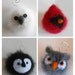 PATTERN-BOOKLET. A Knit & Felt Wool Holiday Bird Ornaments Pattern