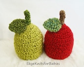 Little Apple Baby Hat You Choose GREEN or RED, Photography Prop