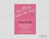 Printable Bachelorette Party Invite - Choose your colors