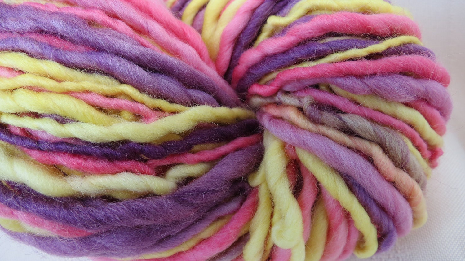 Pansies Handspun Art Yarn 120 yards