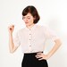 50s Polka Dot Blouse - Vintage 1950s Blouse - Proper Dots