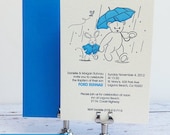 Letterpress Baptism / Christening Invitations - Puddle