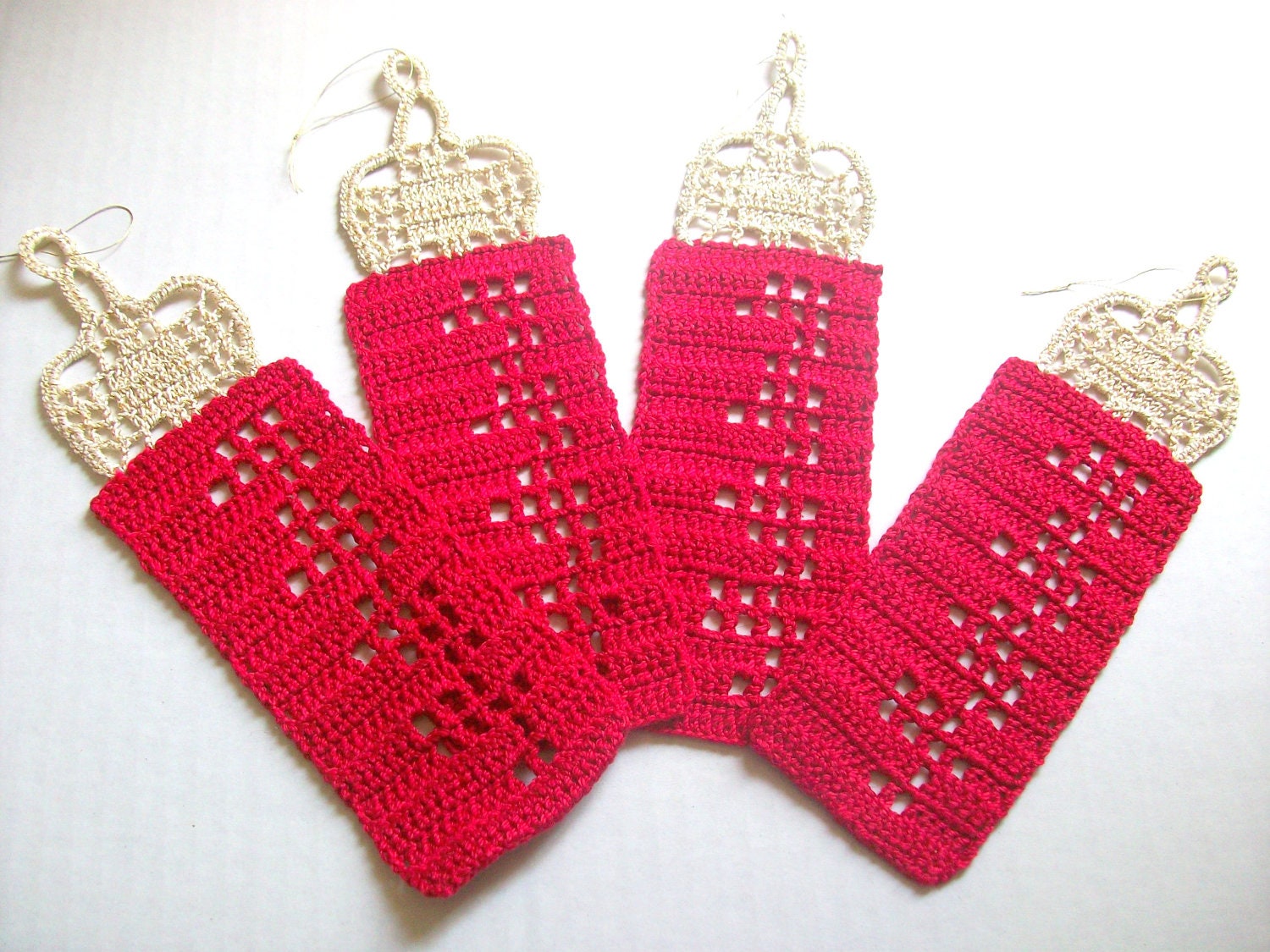 Crochet handmade candles,christmas ornaments,house decor