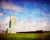 And The Train Roared By, Train Photography, Fine Art Dreamy Prairie Landscape Canadian Pacific Locomotive