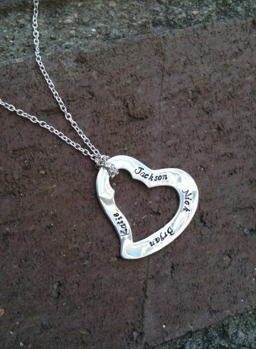 Written on My Heart ... solid sterling, selection of 12 fonts