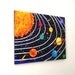 Space Painting for Kids Room, SOLAR SYSTEM No.4, 20x16 Planet Art for Children