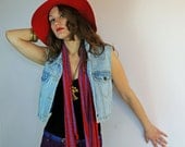vintage 80s stonewashed sleeveless jean vest