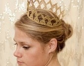 Gold Maiden Fairytale Lace Crown - neesiedesigns