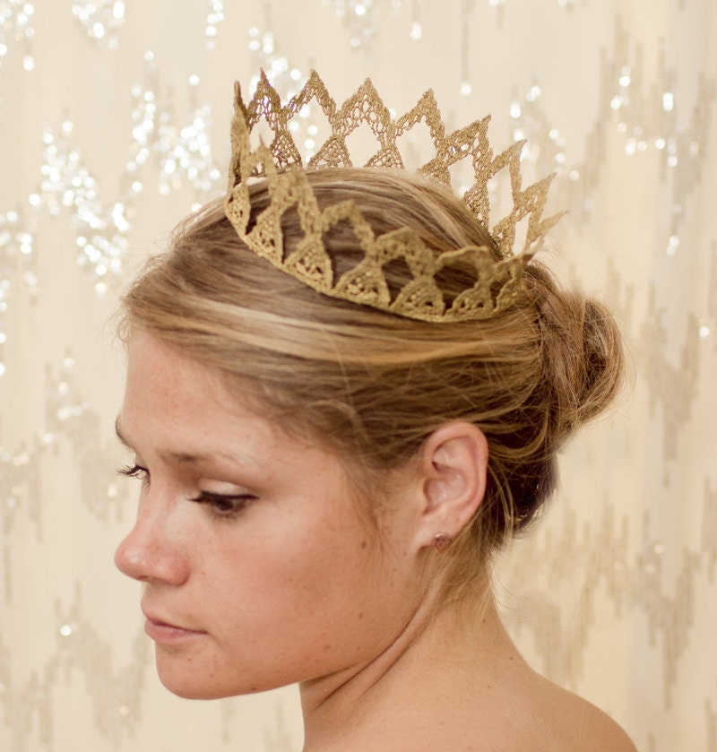 Gold Maiden Fairytale Lace Crown