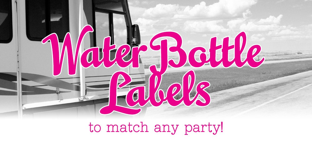Matching Water Bottle Label -- in any design in shop