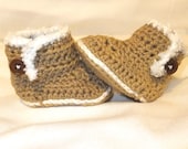 Ugg inspired cotton baby boots - newborn