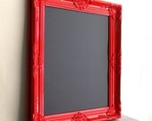 Red Magnetic CHALKBOARD Framed Chalkboard Kitchen Chalkboard Black Board Wedding Sign Baroque Framed Chalkboard - MORE COLORS