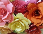 Special Order for   Paper Roses   qty 20 in Pastel colors jewel tones earth tones
