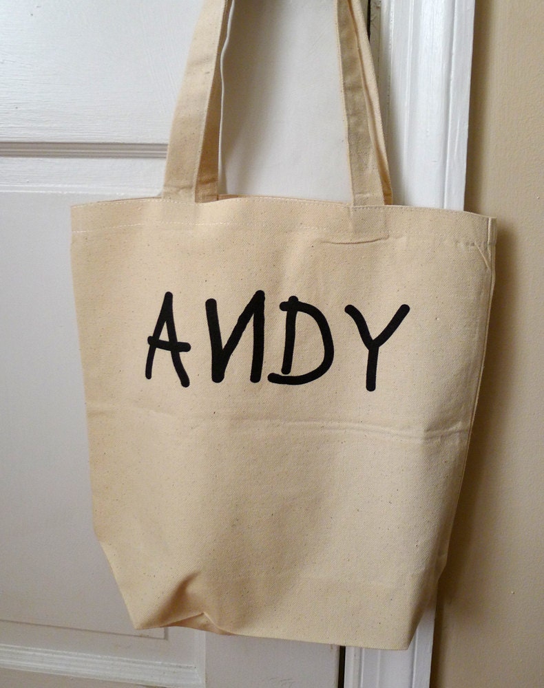 Andy tote bag, Toy story tote bag, toy story bag, Andy toy story, Disney tote bag