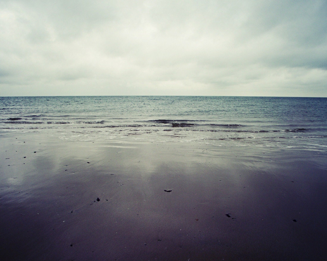 Beach Sea Photography Winter Landscape Blue Tones Home Decor 10x8 Print Cold water