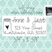 Custom Return Address Stamp - save the dates, invitations, wedding, thank you cards  - 3/4" x 2 3/8" - mason jar, rustic wedding