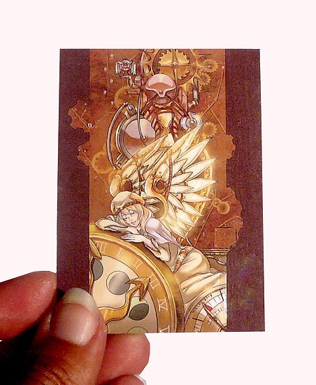 Steampunk Angel ACEO print